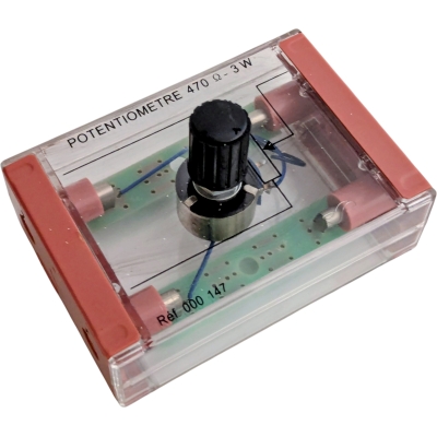 000147 Potmeter 470 Ohm Op Transparant Kastje