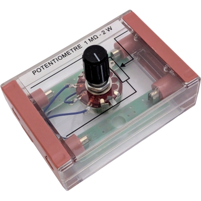 000308 Potmeter 1 MOhm Op Transparant Kastje