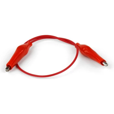 DG530 1R Snoer Met Krokodillenklemmen Rood, 22 Cm